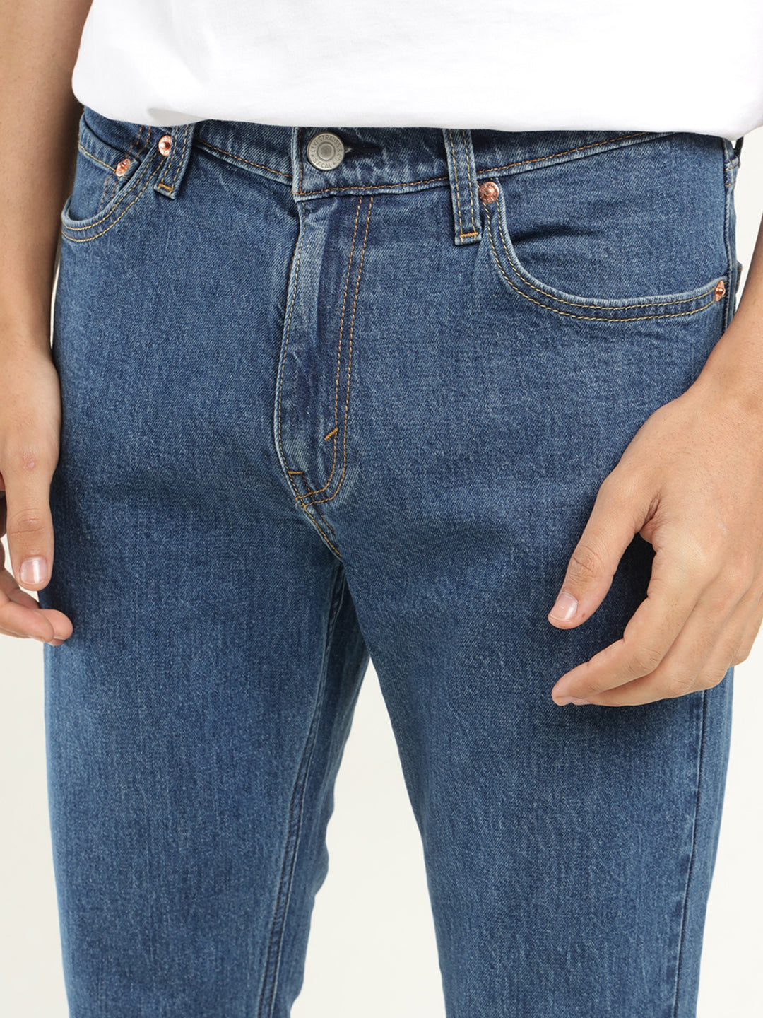 Men's 511 Indigo Slim Fit Mid Rise Jeans - Detail View