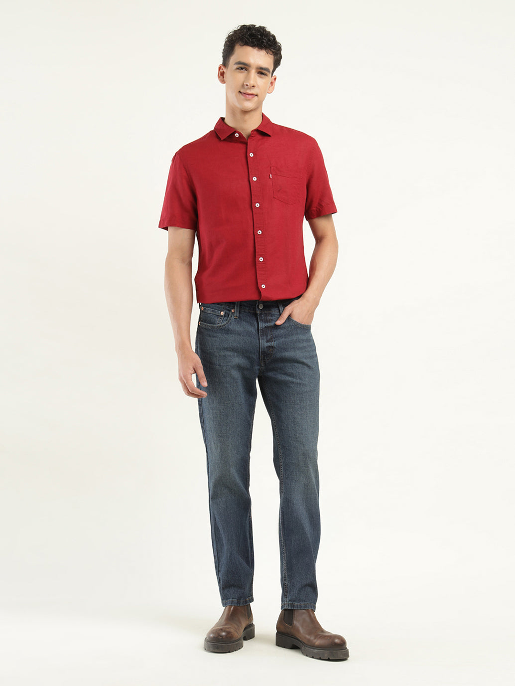 Men's 511 Indigo Slim Fit Mid Rise Jeans - Front View