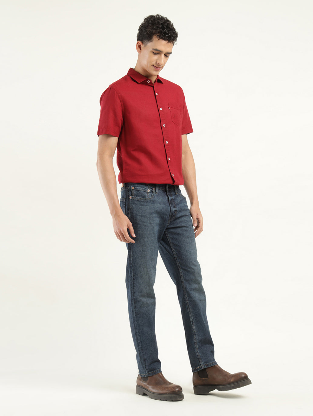 Men's 511 Indigo Slim Fit Mid Rise Jeans - Side View