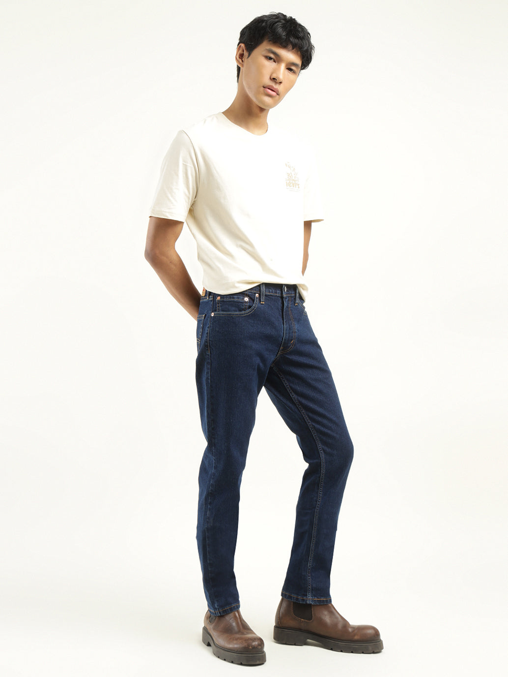 Men's 511 Indigo Slim Fit Mid Rise Jeans - Side View