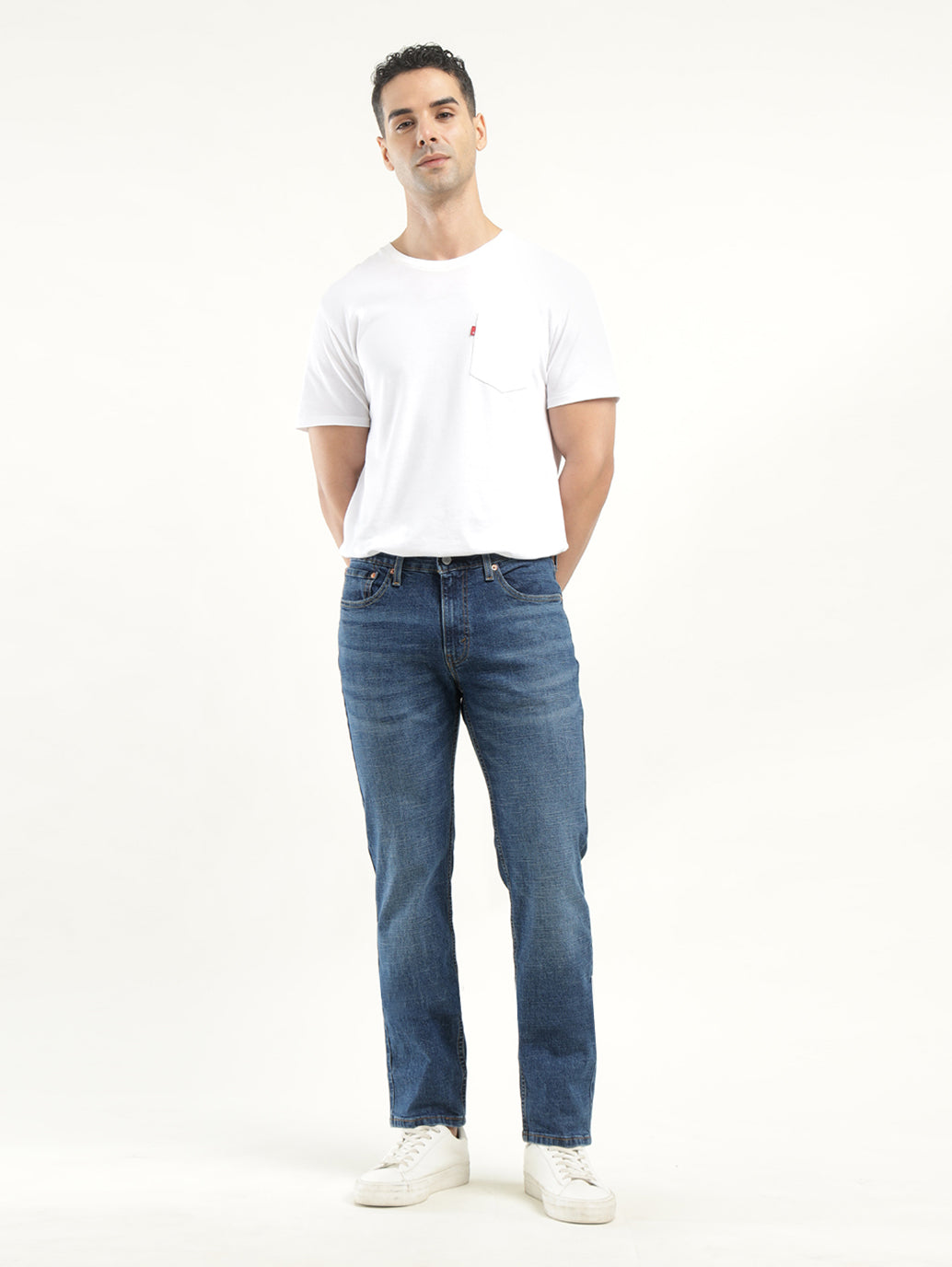 Men's 511 Indigo Slim Fit Mid Rise Jeans - Front View