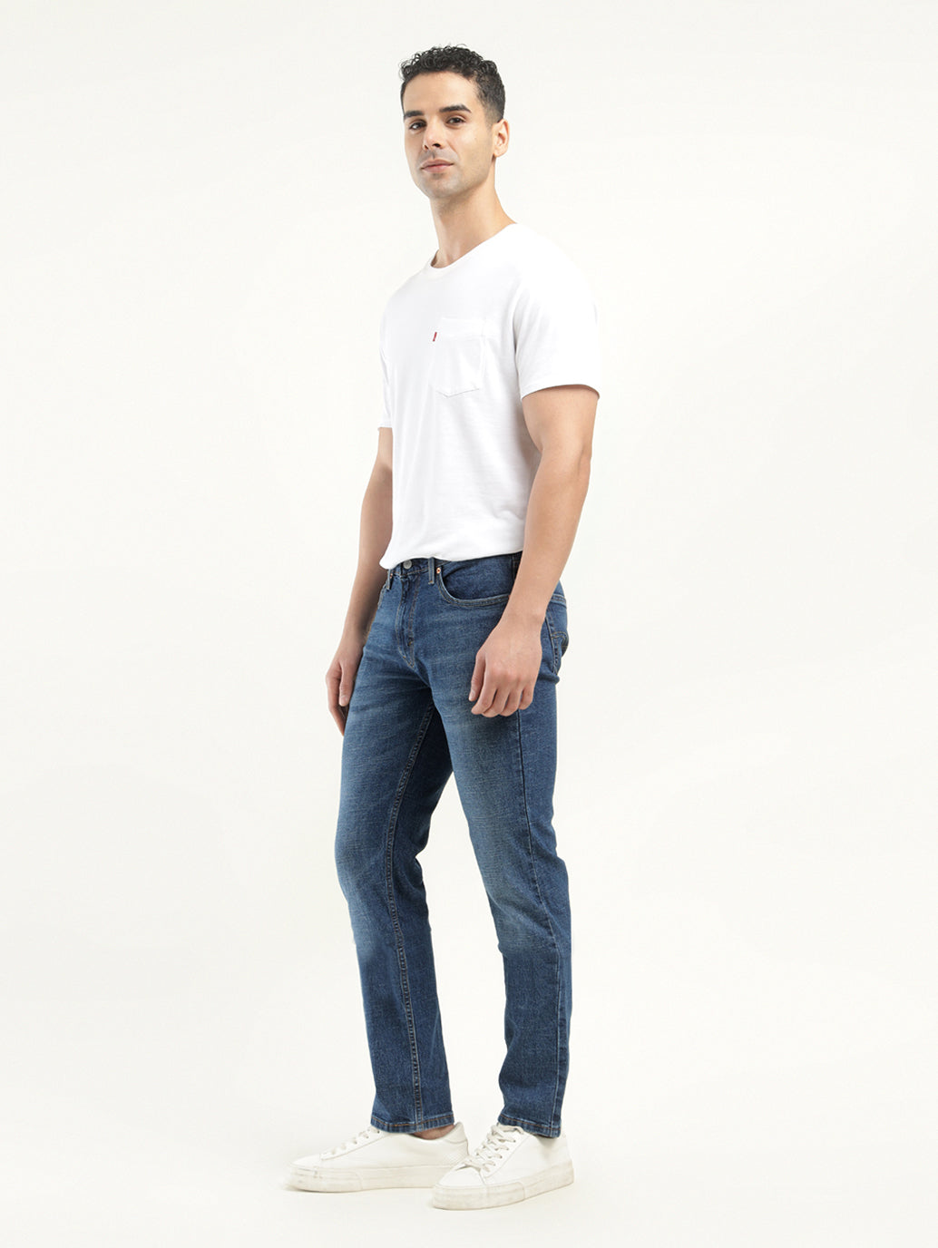 Men's 511 Indigo Slim Fit Mid Rise Jeans - Side View