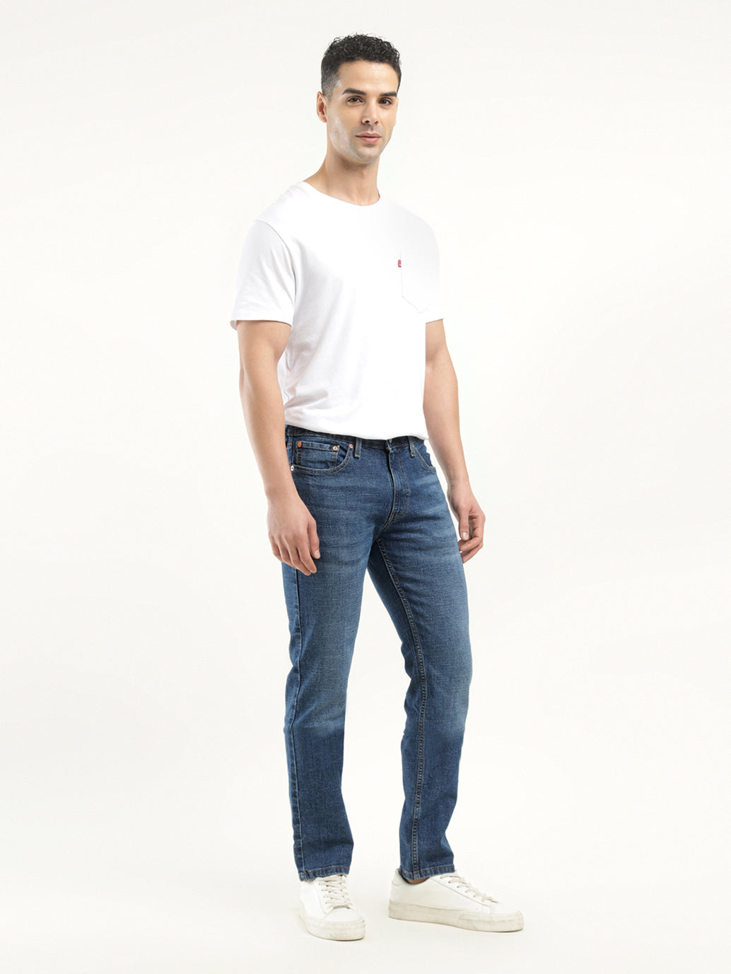 Men's 511 Indigo Slim Fit Mid Rise Jeans - ModelFront View