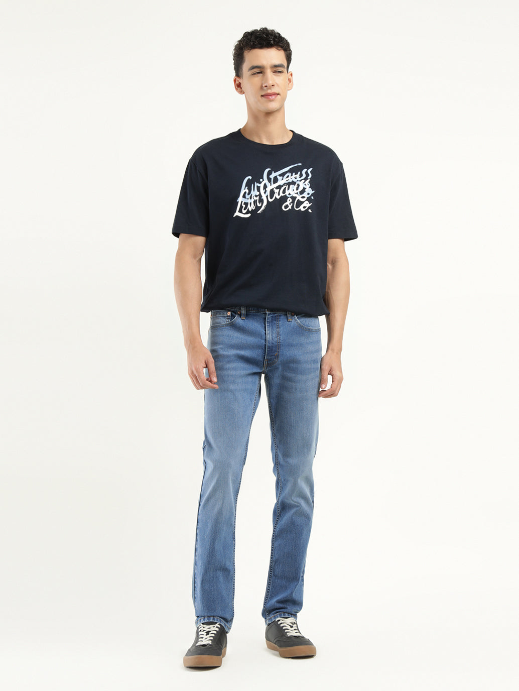 Men's 511 Indigo Slim Fit Mid Rise Jeans - Front View