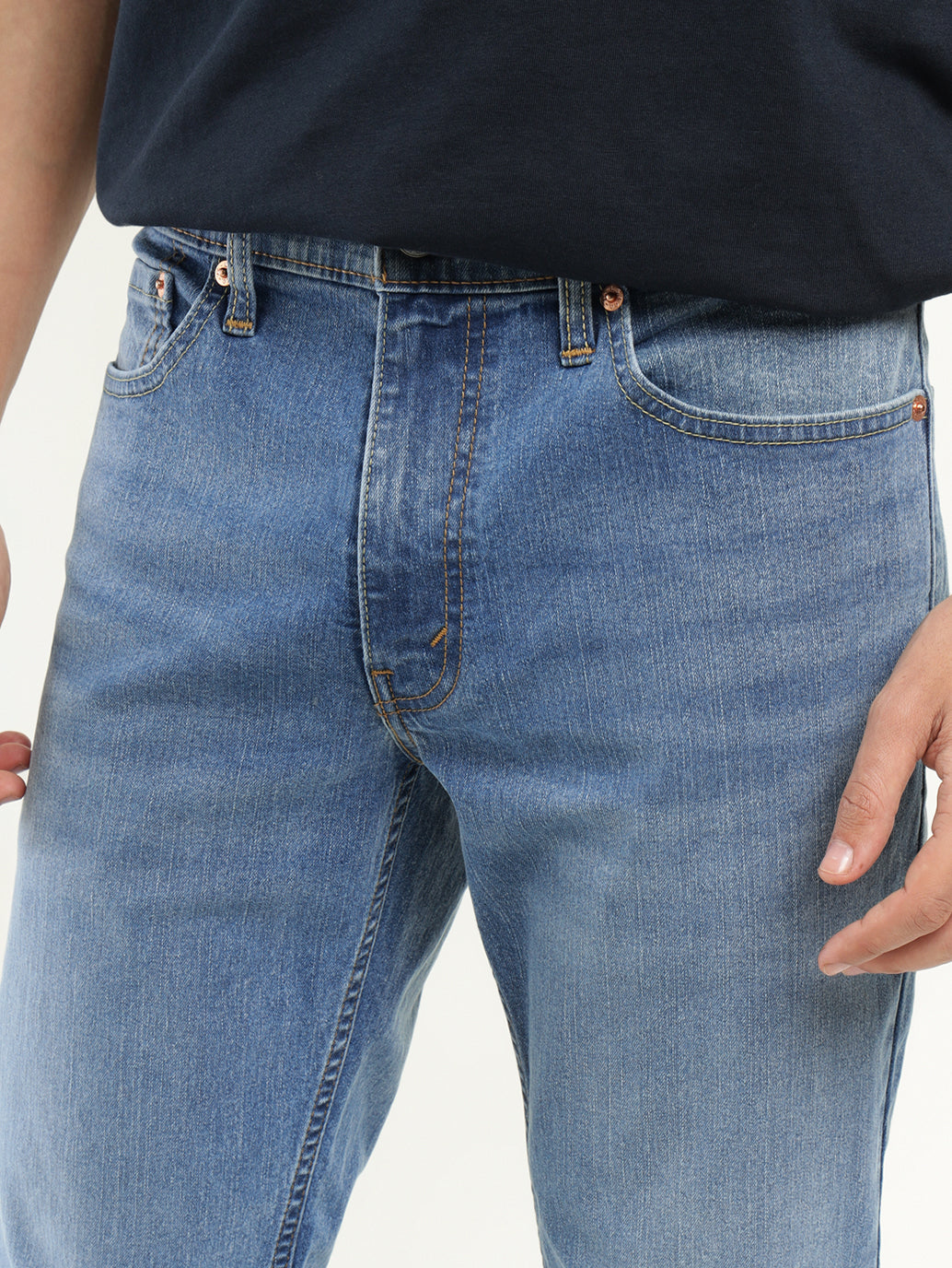 Men's 511 Indigo Slim Fit Mid Rise Jeans - Detail View