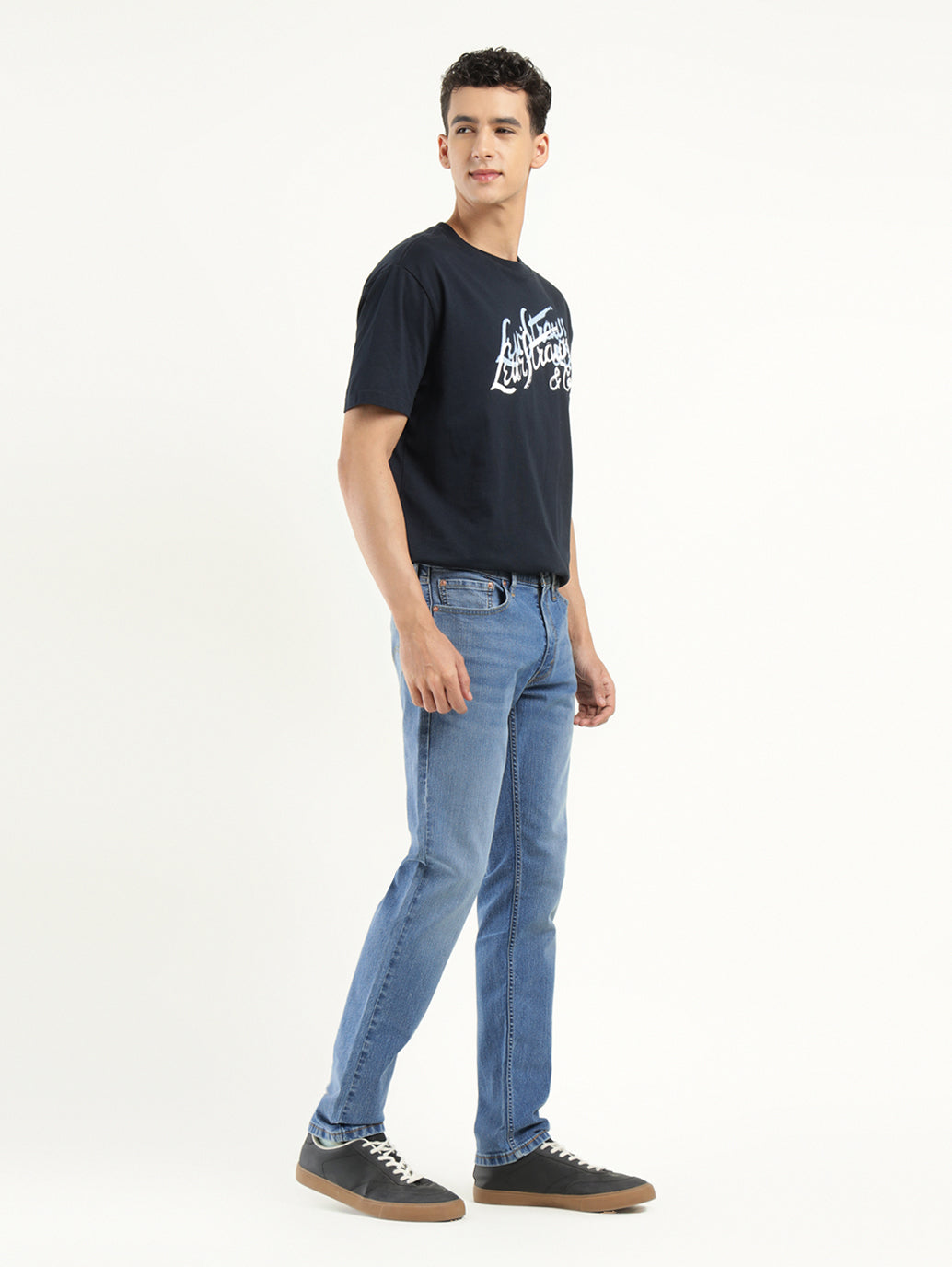 Men's 511 Indigo Slim Fit Mid Rise Jeans - Side View