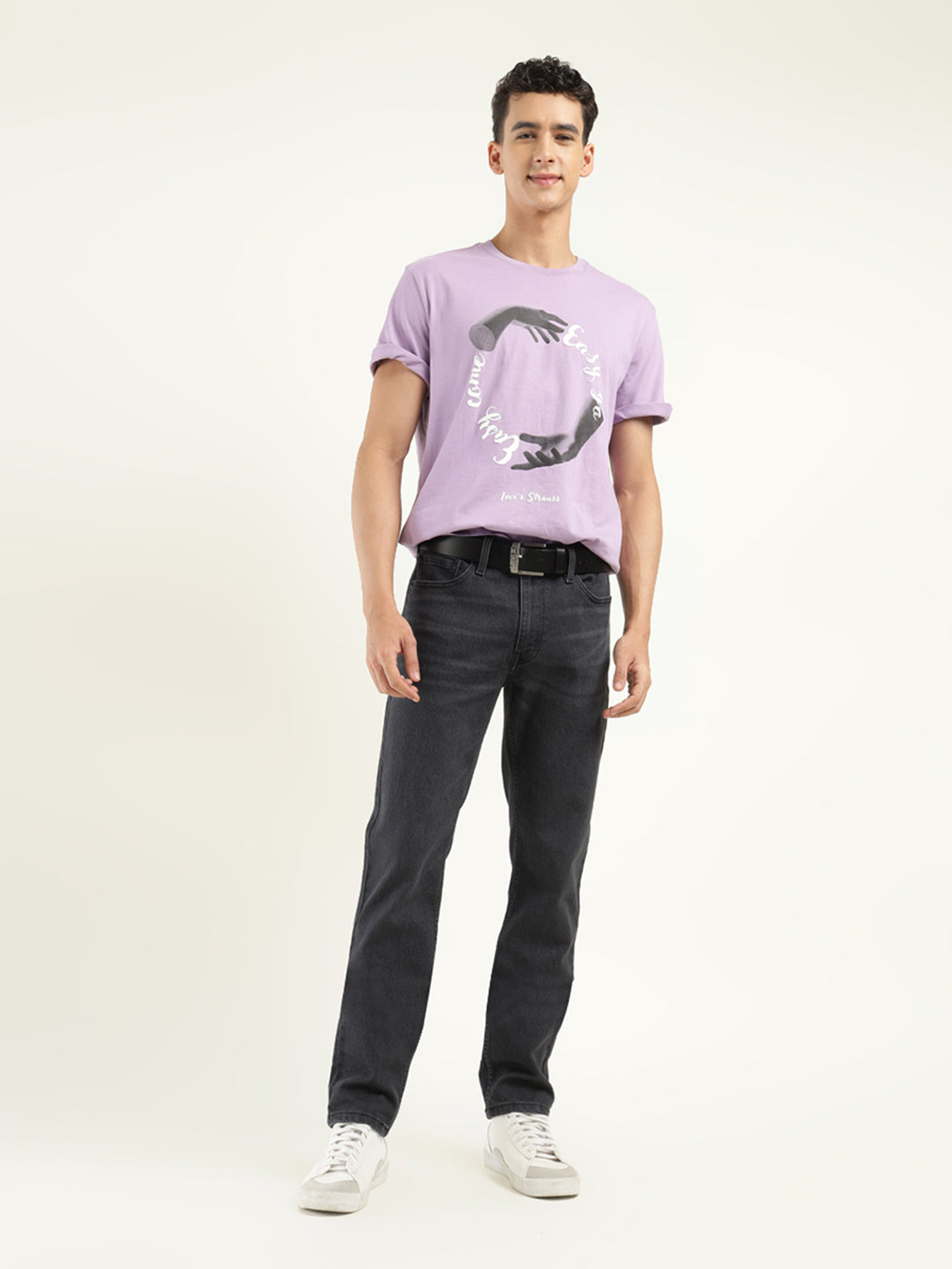 Men's 511 Black Slim Fit Mid Rise Jeans - Front View