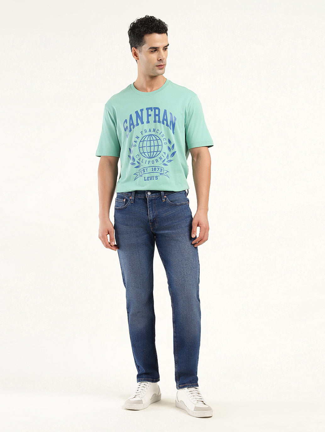Men's 511 Indigo Slim Fit Mid Rise Jeans - Front View