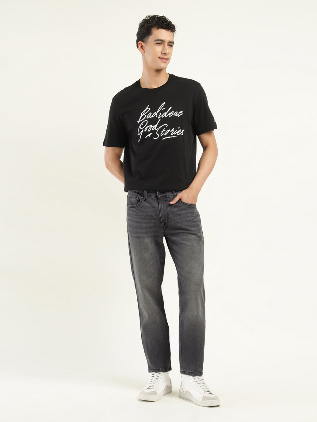 Men's 511 Black Slim Fit Mid Rise Jeans - Front View