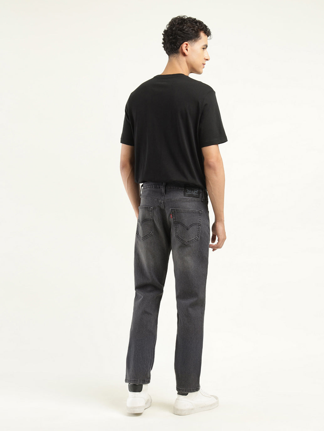 Men's 511 Black Slim Fit Mid Rise Jeans - Back View
