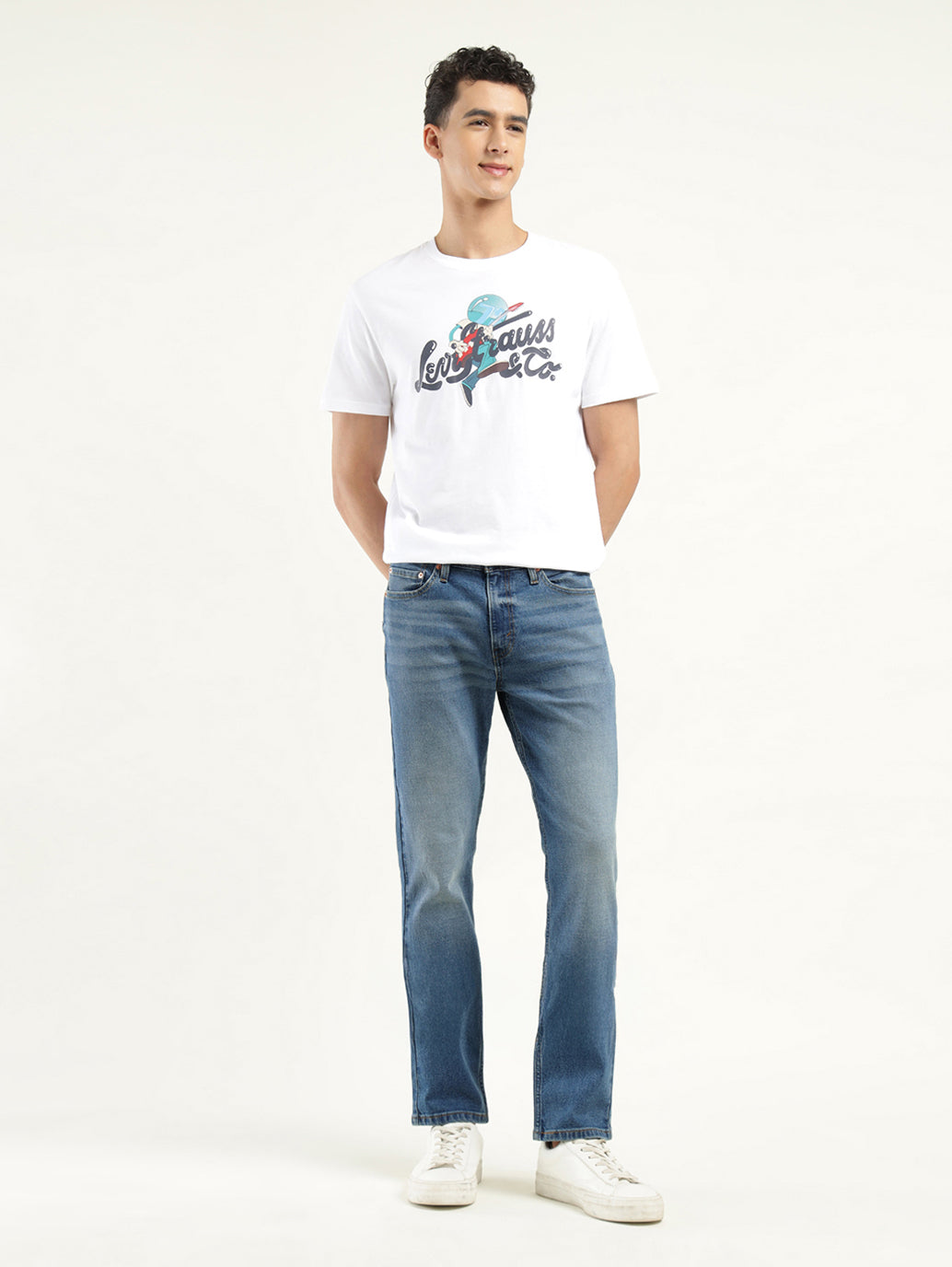 Men's 511 Indigo Slim Fit Mid Rise Jeans - Front View