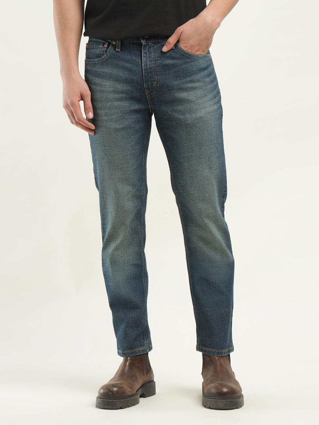 Men's 511 Indigo Slim Fit Mid Rise Jeans - Detail View