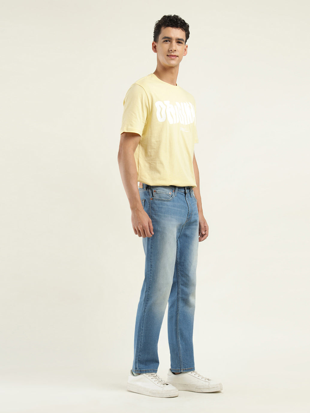 Men's 511 Indigo Slim Fit Mid Rise Jeans - Side View