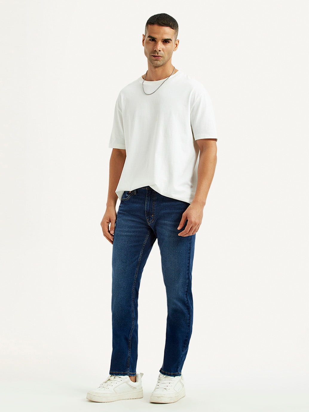 Men's 511 Dark Indigo Slim Fit Mid Rise Jeans - Styleshot View