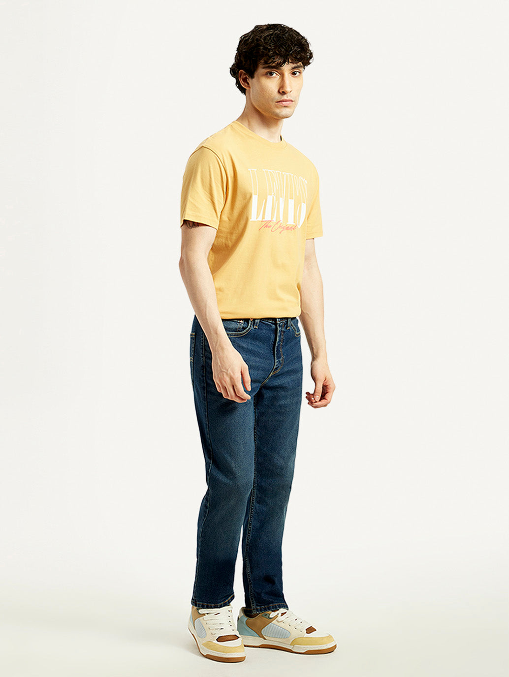Men's 511 Dark Indigo Slim Fit Mid Rise Jeans - Side View