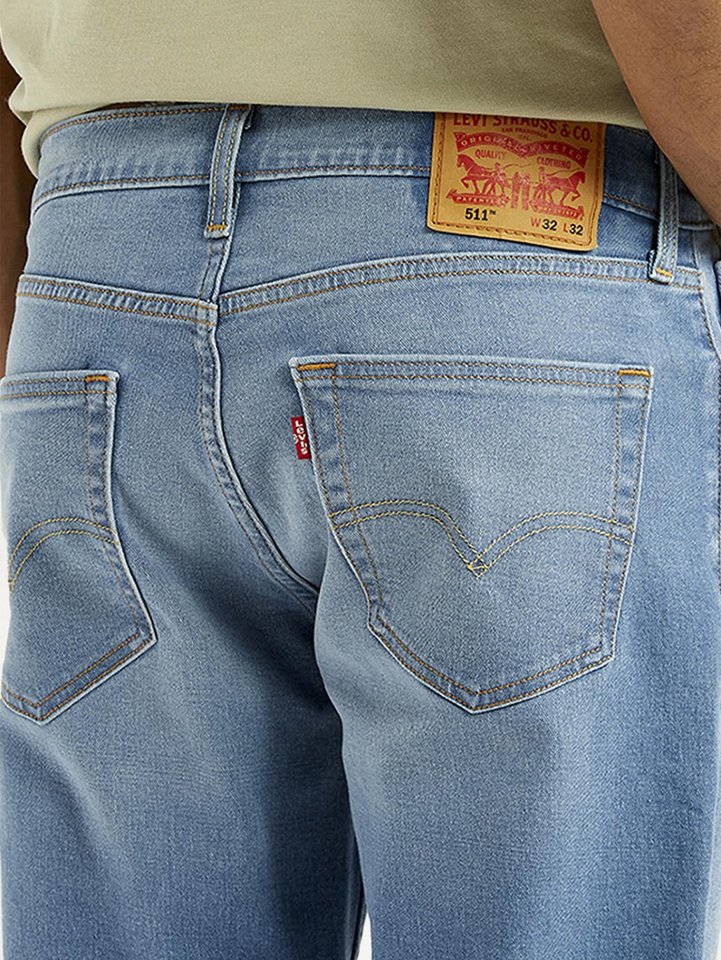 Men's 511 Mid Indigo Slim Fit Mid Rise Jeans - Detail View