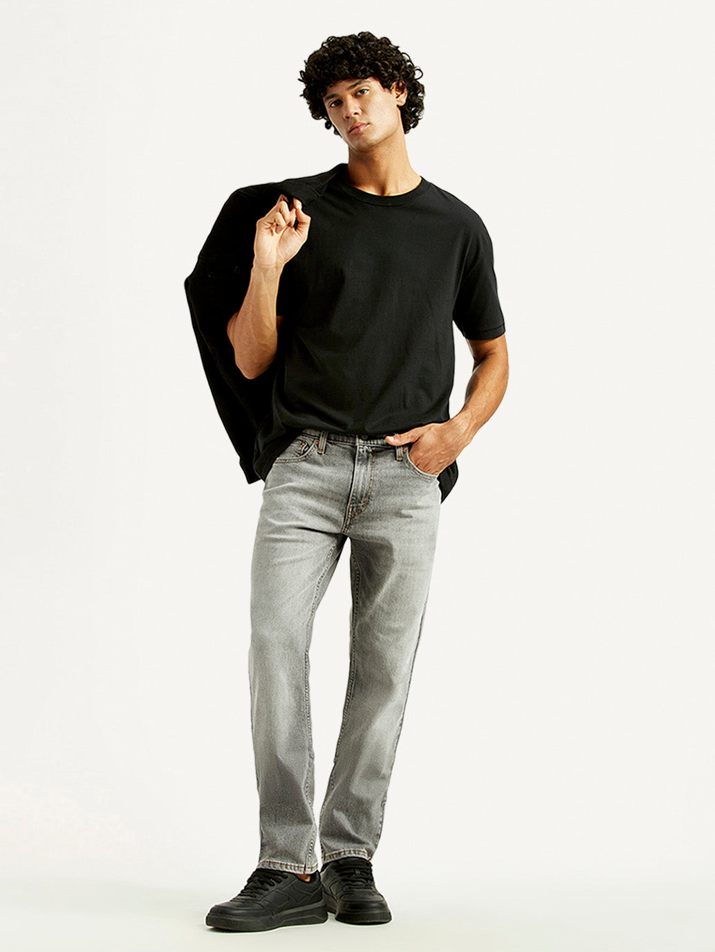 Men's 511 Light Grey Slim Fit Mid Rise Jeans