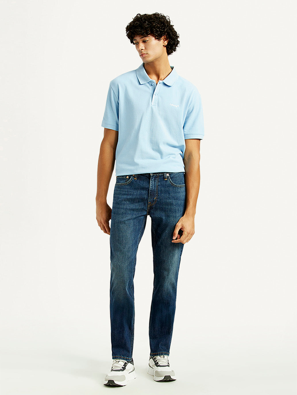 Men's 511 Dark Indigo Slim Fit Mid Rise Jeans - Front View