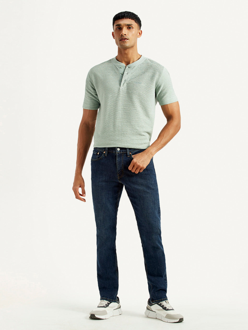 Men's 511 Dark Indigo Slim Fit Mid Rise Jeans - Front View