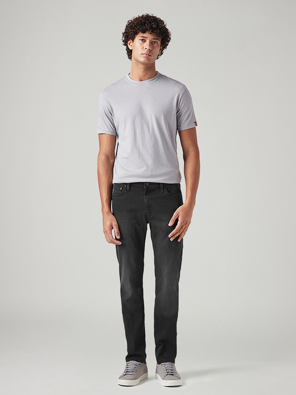 Men's 511 Charcoal Grey Slim Fit Mid Rise Jeans - Front View