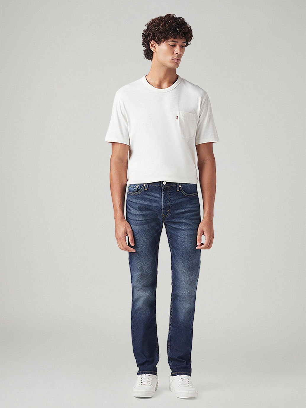 Men's 511 Med Indigo Slim Fit Mid Rise Tinted Jeans - Front View