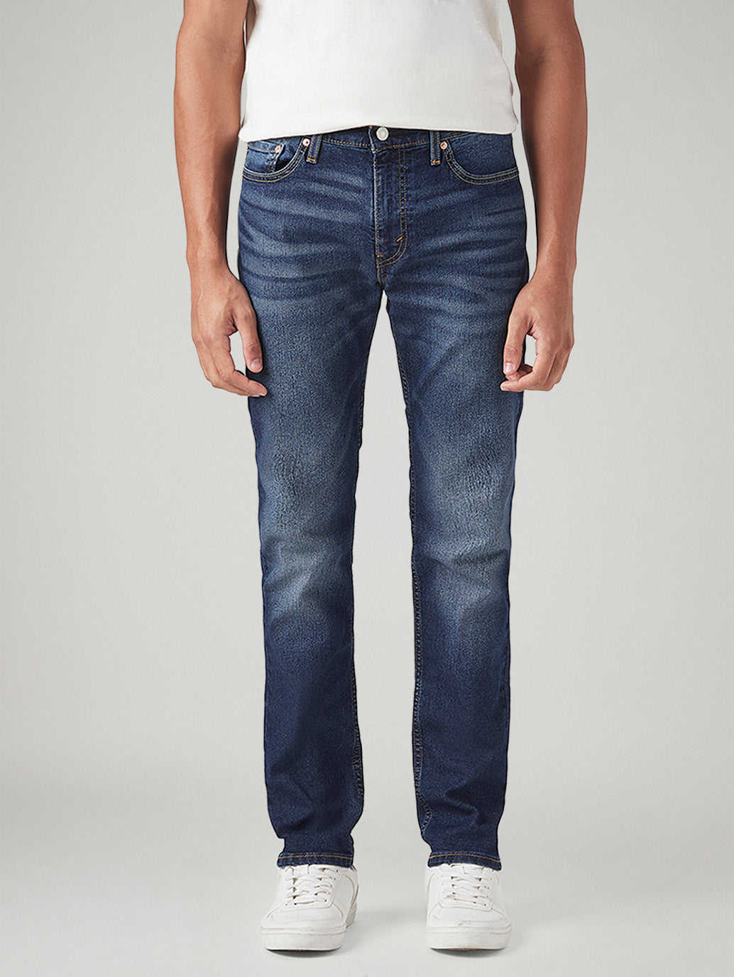Men's 511 Med Indigo Slim Fit Mid Rise Tinted Jeans - Front View