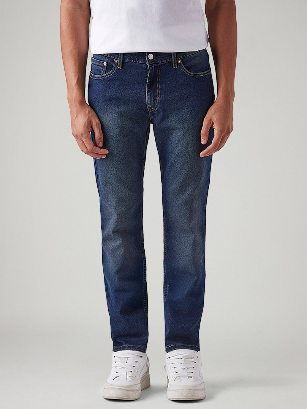 Men's 511 Dark Blue Slim Fit Mid Rise Tinted Jeans - Front View