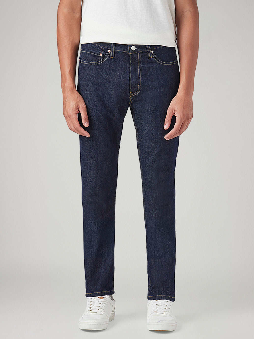 Men's 511 Dark Blue Slim Fit Mid Rise Jeans - Front View