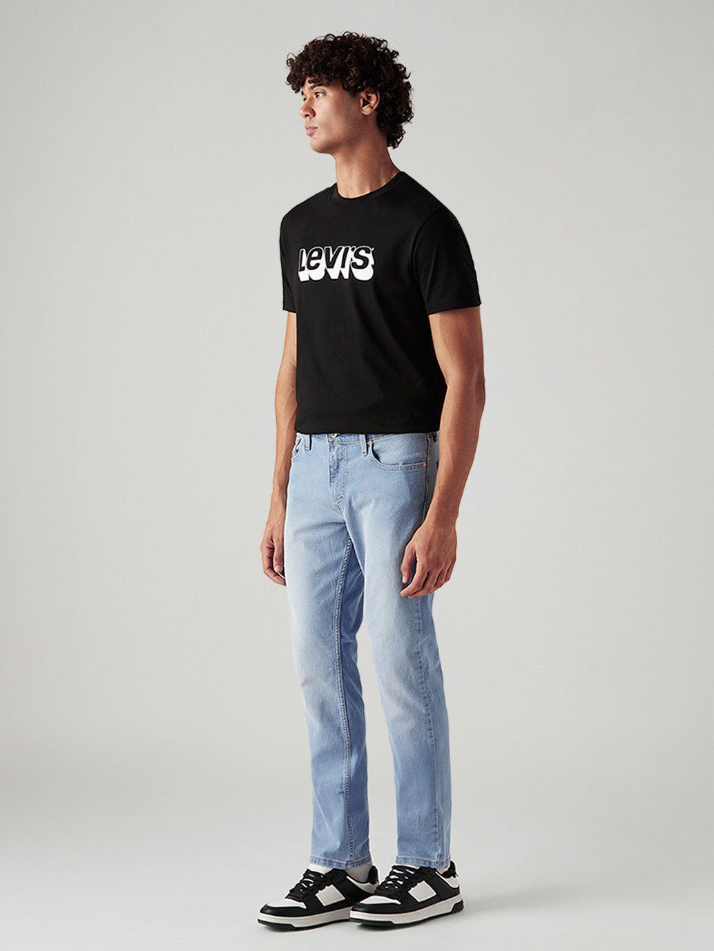 Men's 511 Light Blue Slim Fit Mid Rise Jeans - Side View