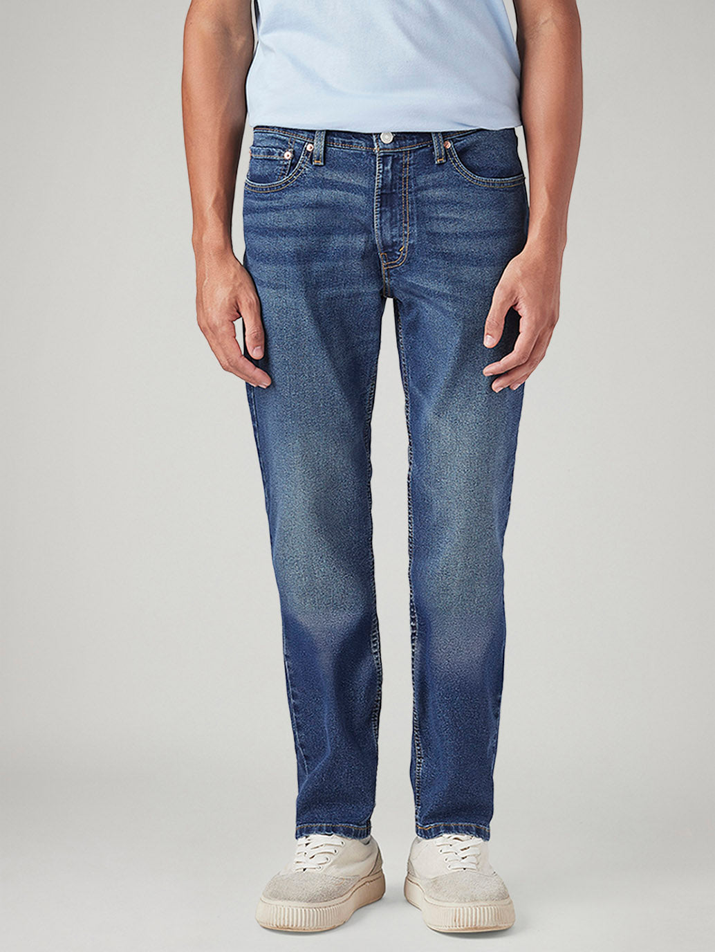 Men's 511 Blue Slim Fit Mid Rise Jeans - Front View