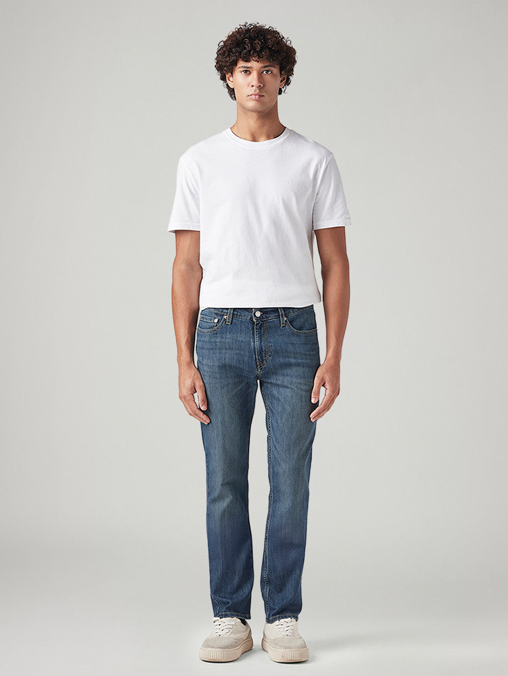 Men's 511 Blue Slim Fit Mid Rise Jeans - Front View