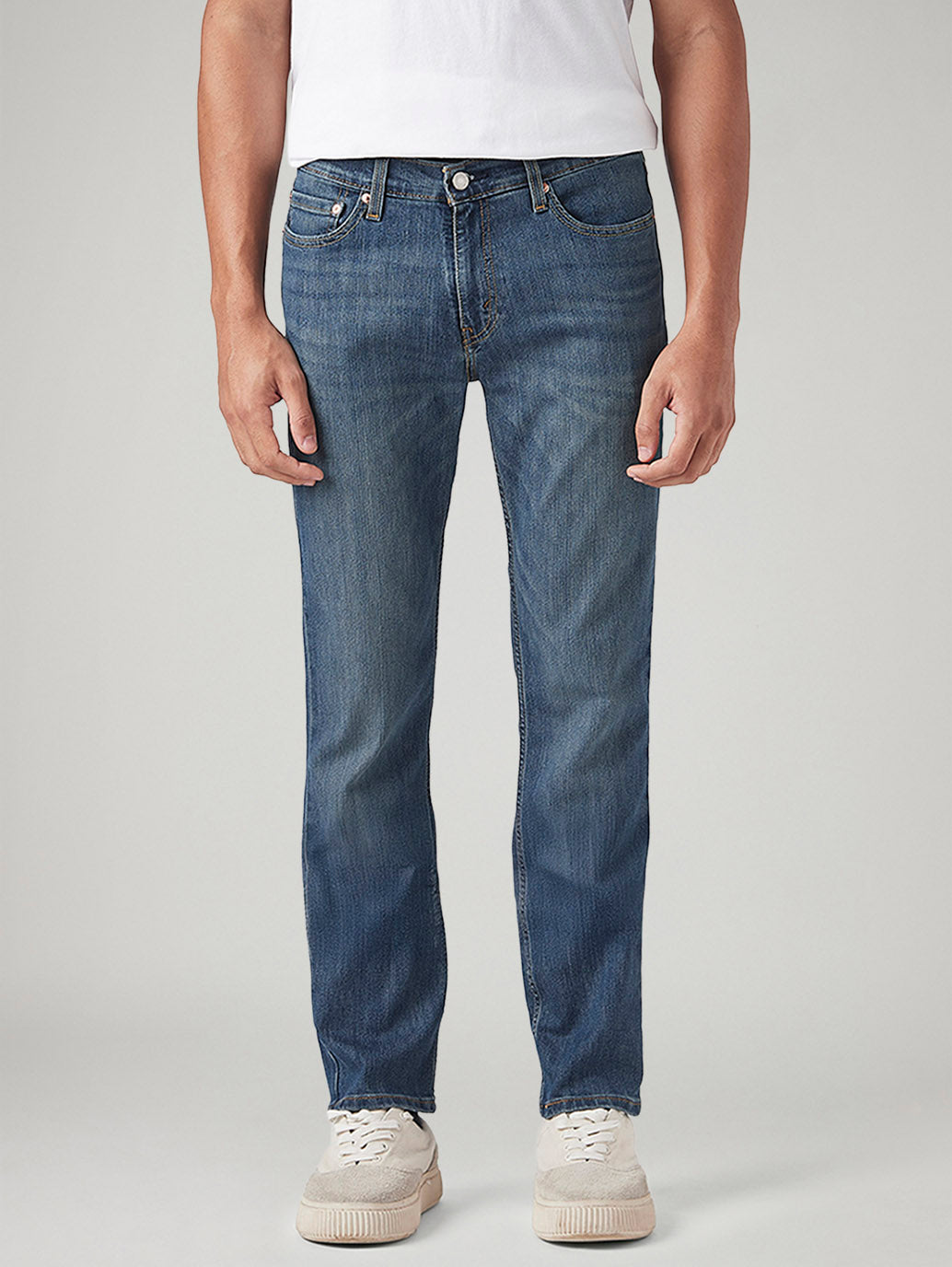 Men's 511 Blue Slim Fit Mid Rise Jeans - Front View