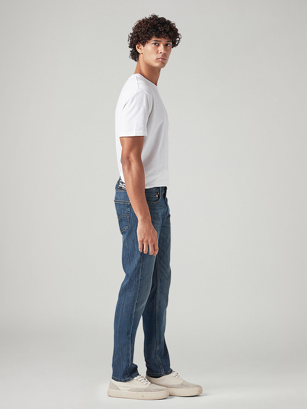 Men's 511 Blue Slim Fit Mid Rise Jeans - Side View