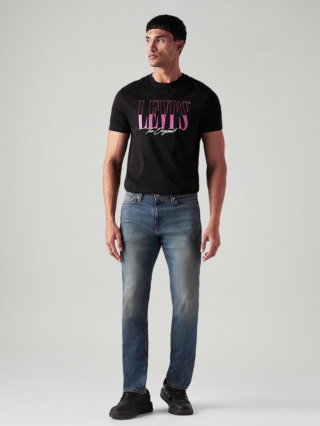 Men's 511 Blue Slim Fit Mid Rise Jeans - Front View