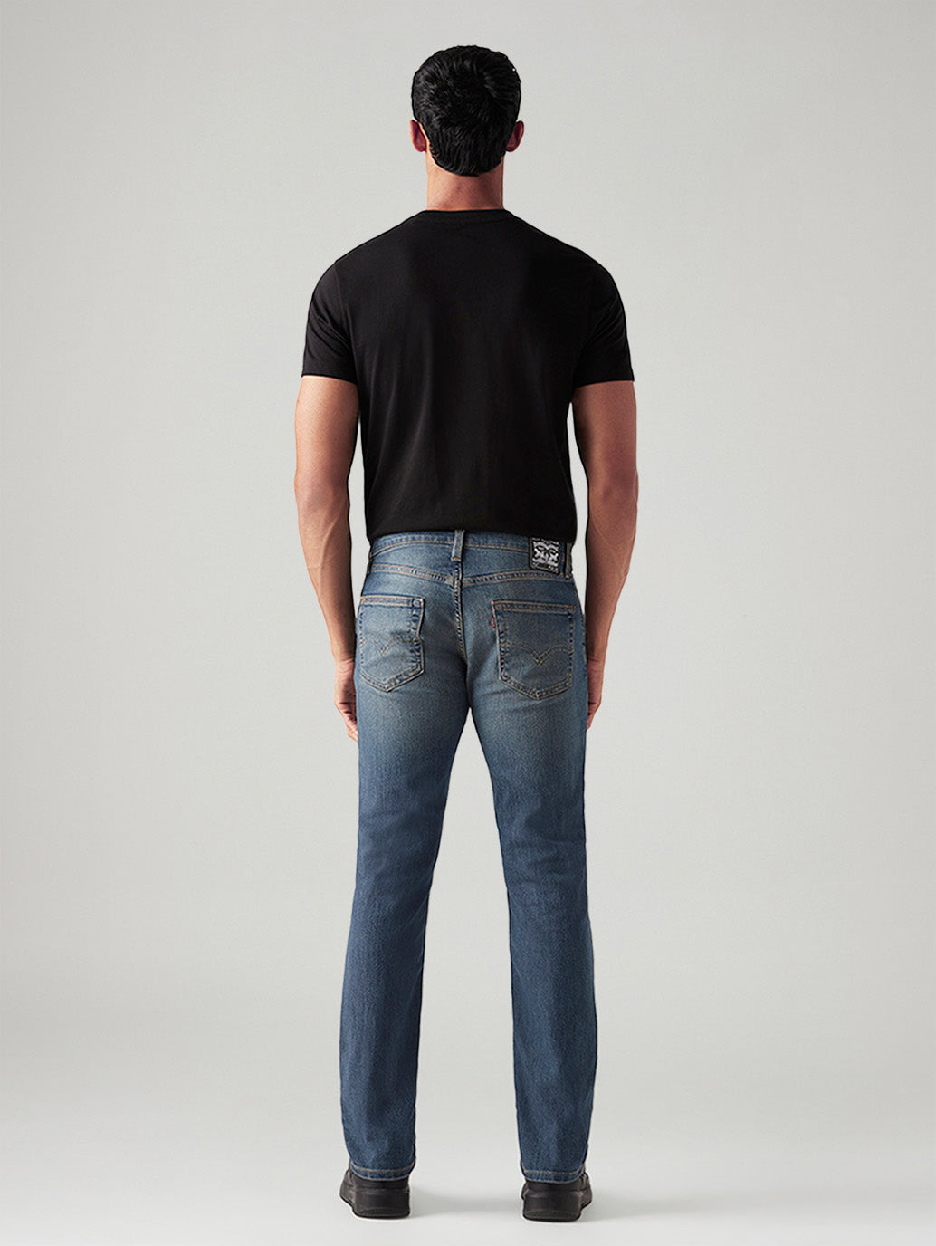 Men's 511 Blue Slim Fit Mid Rise Jeans - Back View