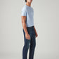Men's 511 Dark Blue Slim Fit Mid Rise Jeans - Side View