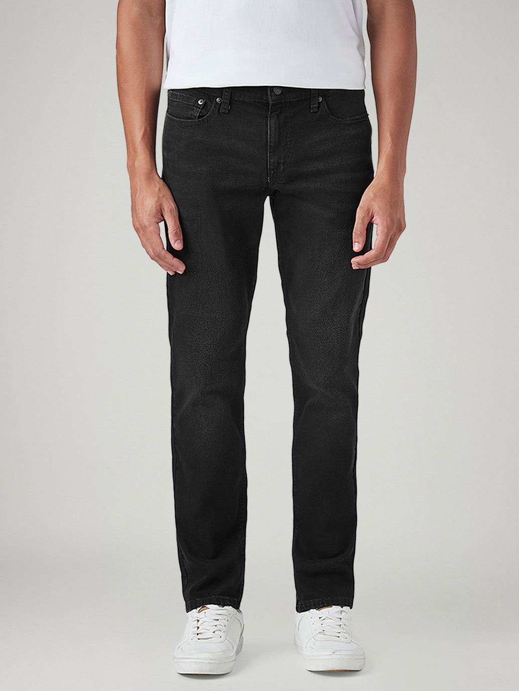 Men's 511 Black Slim Fit Mid Rise Jeans - Front View