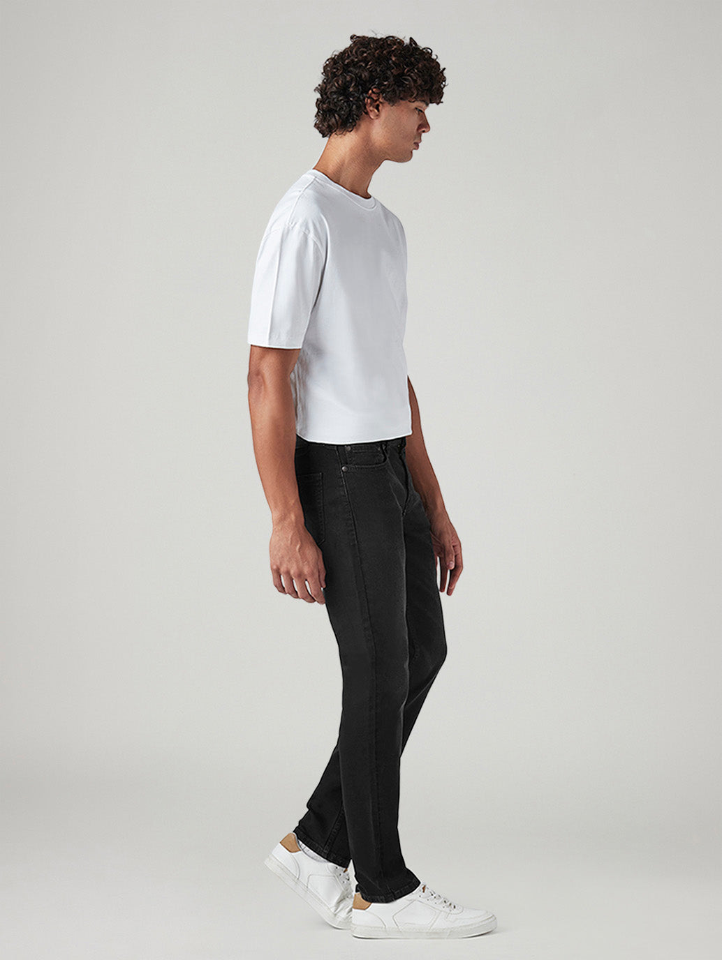 Men's 511 Black Slim Fit Mid Rise Jeans - Side View