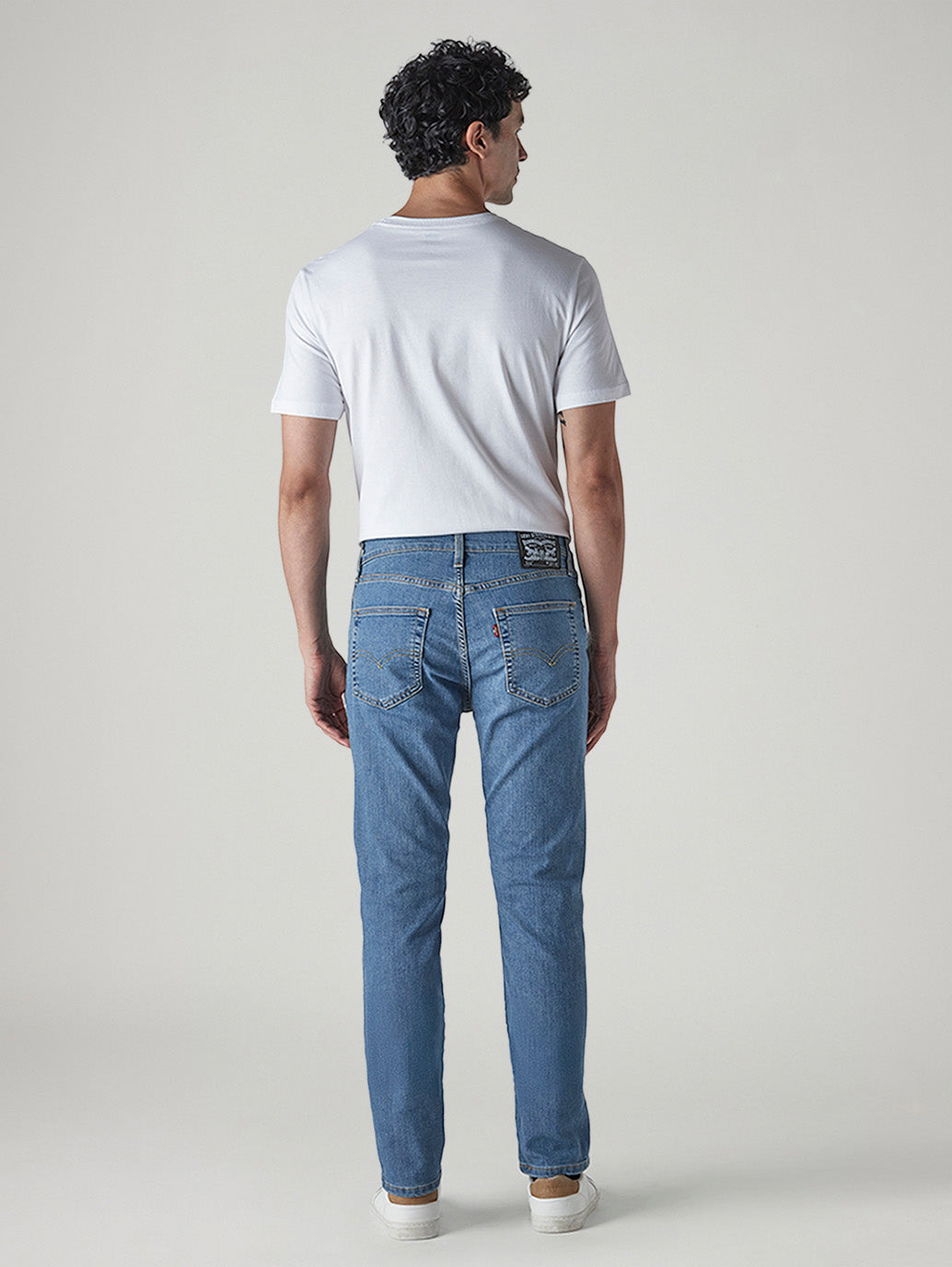 Men's 511 Blue Slim Fit Mid Rise Jeans - Back View