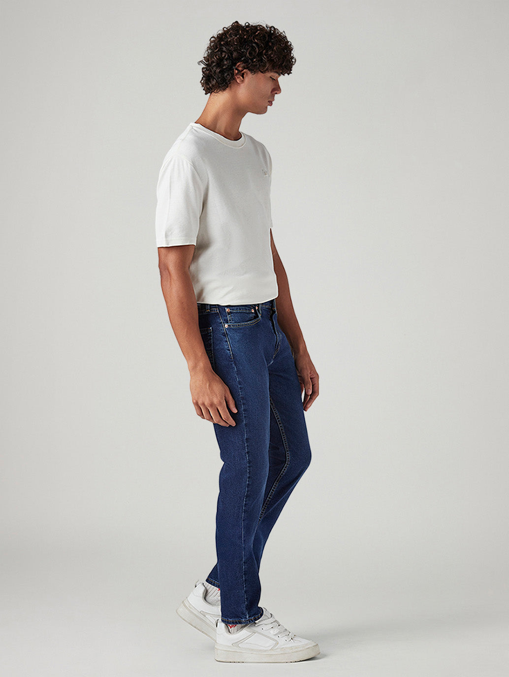 Men's 511 Blue Slim Fit Mid Rise Jeans - Side View