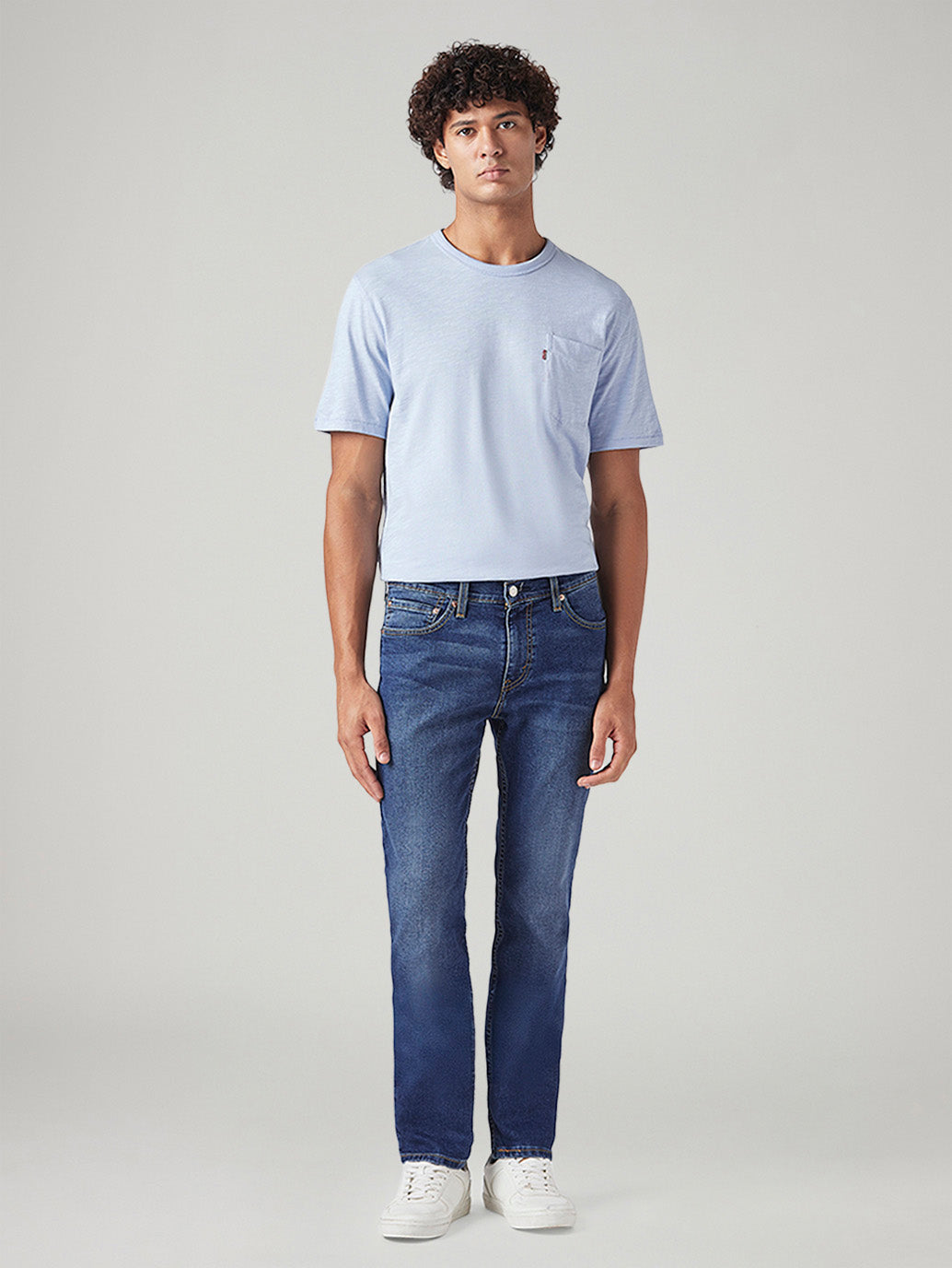 Men's 511 Blue Slim Fit Mid Rise Jeans - Front View
