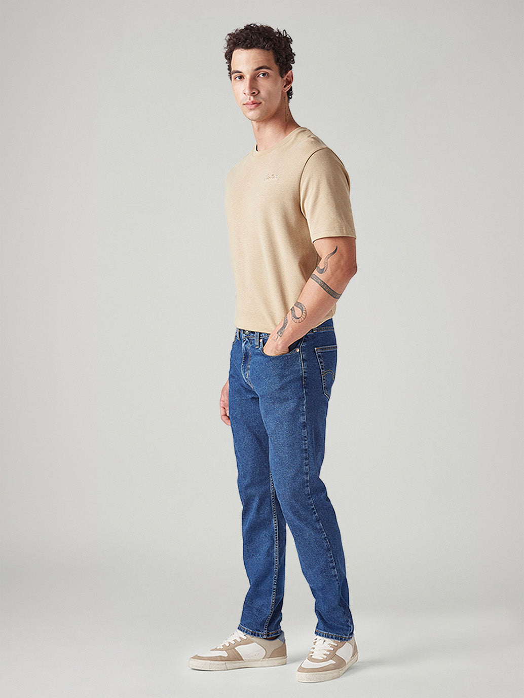 Men's 511 Med Indigo Slim Fit Mid Rise Jeans - Side View