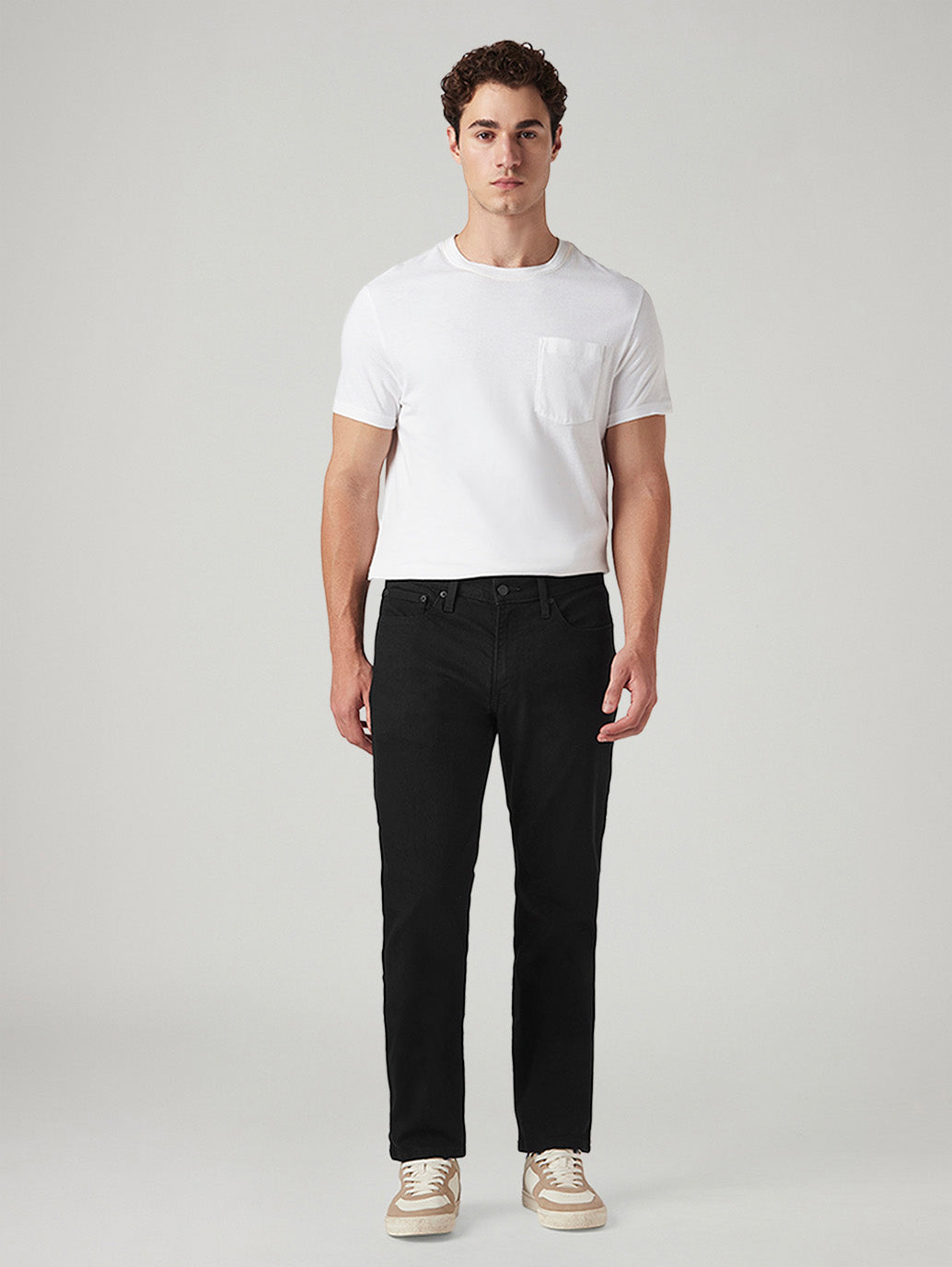 Men's 511 Black Slim Fit Mid Rise Jeans - Front View