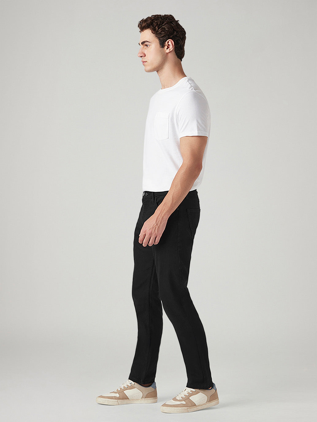 Men's 511 Black Slim Fit Mid Rise Jeans - Side View