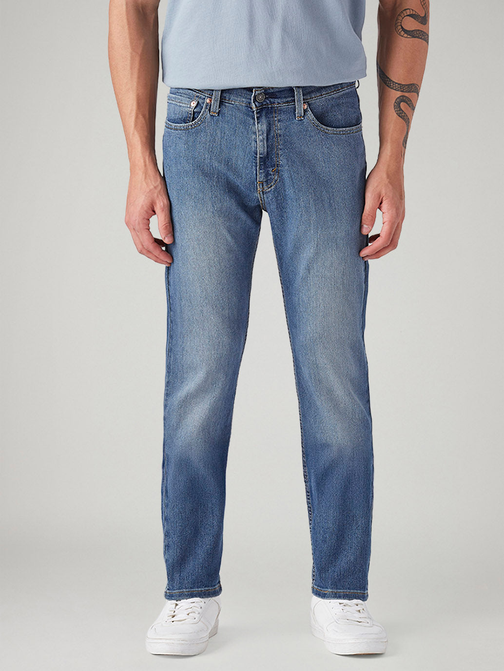 Men's 511 Med Indigo Slim Fit Mid Rise Jeans - Front View