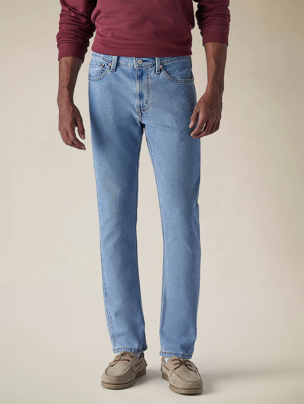 Mens 511 Mid Rise Slim Fit Cotton Stretch Blend Jeans - Front View