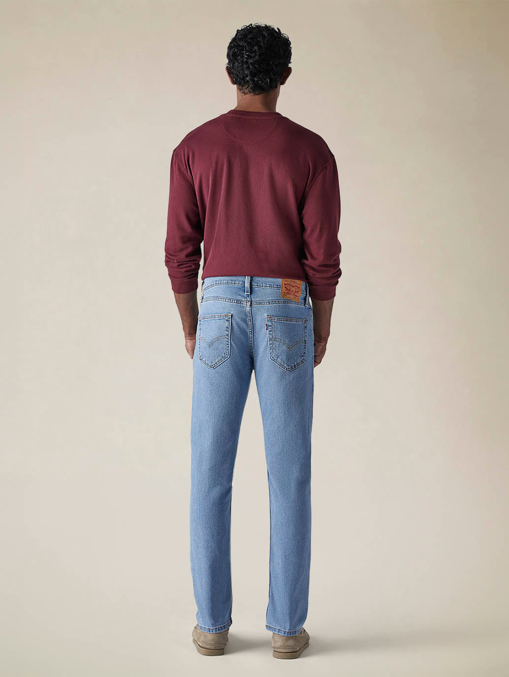 Mens 511 Mid Rise Slim Fit Cotton Stretch Blend Jeans - Back View