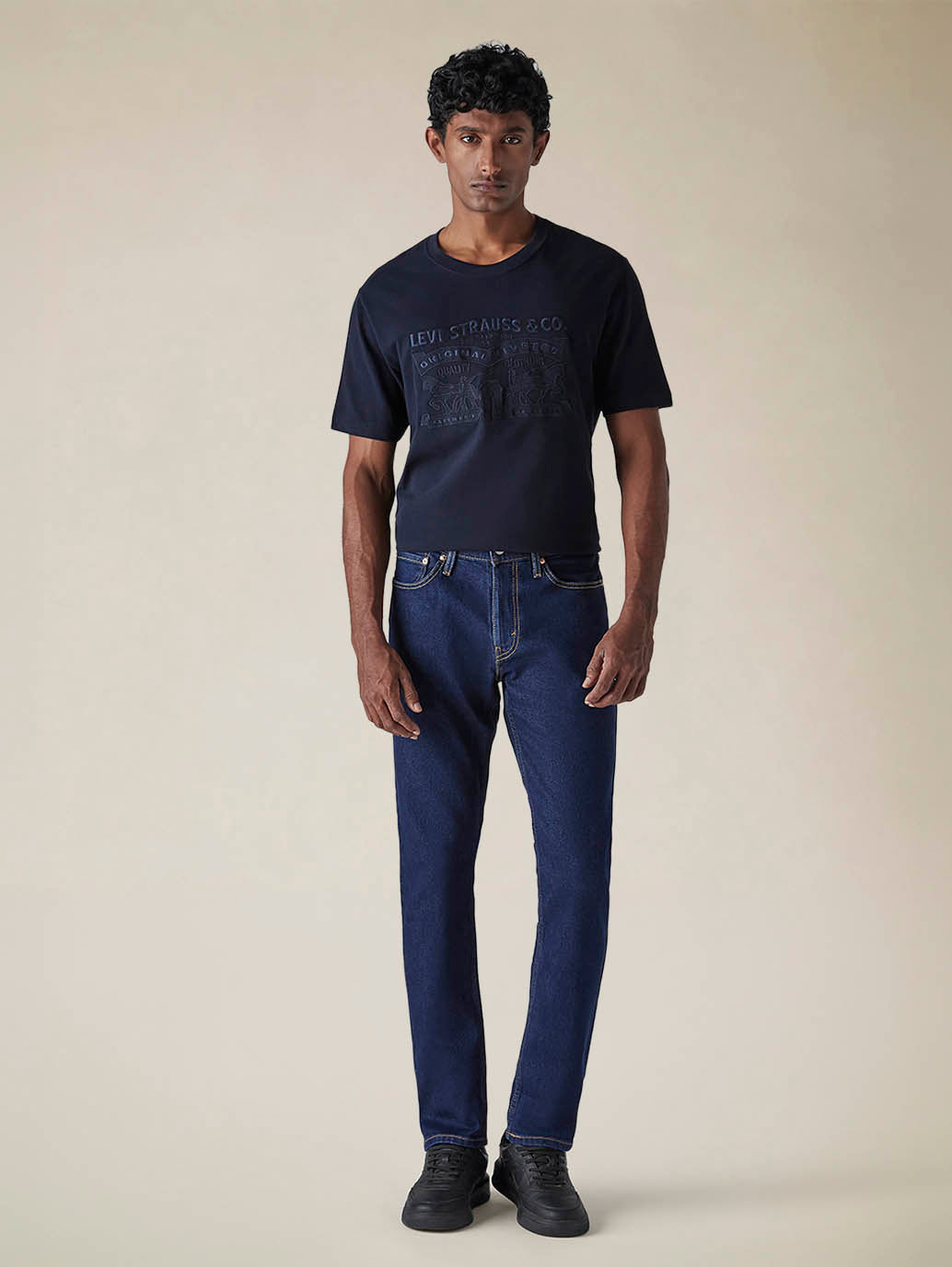 Mens 511 Mid Rise Slim Fit Cotton Stretch Blend Jeans - Front View