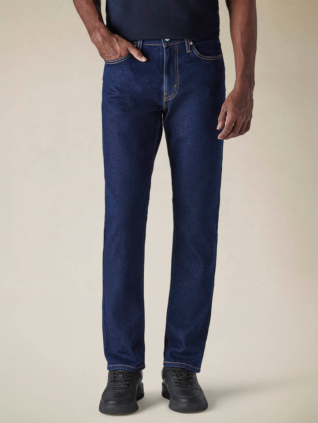 Mens 511 Mid Rise Slim Fit Cotton Stretch Blend Jeans - Front View