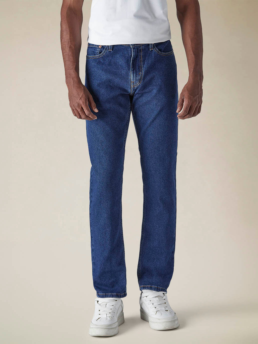 Mens 511 Mid Rise Slim Fit Cotton Stretch Blend Jeans - Front View